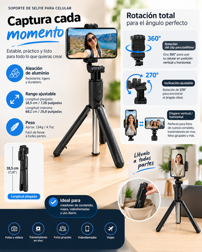 SOPORTE DE SELFIE PARA CELULAR